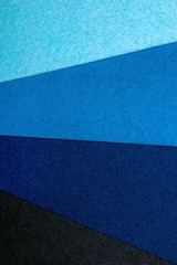 Colorful felt texture for background with copy space. Blue colors composition