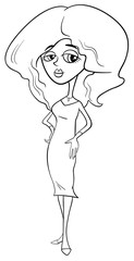 pretty girl coloring page