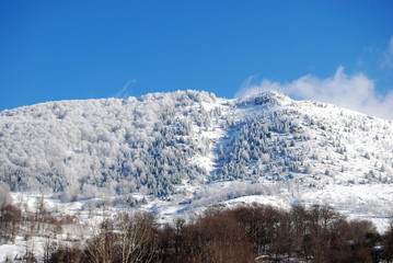 Mountain landscape in winter season