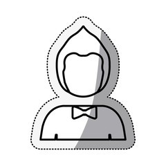 contour people face icon image, vector illustration design