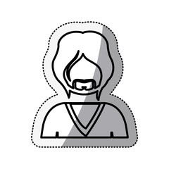 contour people face icon image, vector illustration design