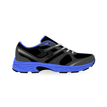 comfortable sneaker for training on colored background