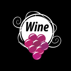 bunch of grapes for wine logo