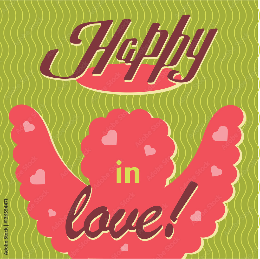 Wall mural Valentine day cards template vector. - Wall murals