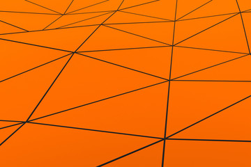 Colored low poly displaced surface with dark connecting lines