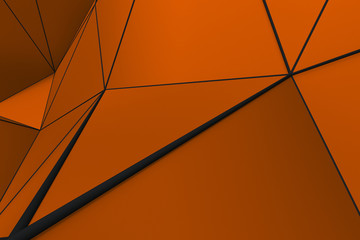 Colored low poly displaced surface with dark connecting lines