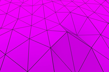 Fototapeta premium Colored low poly displaced surface with dark connecting lines