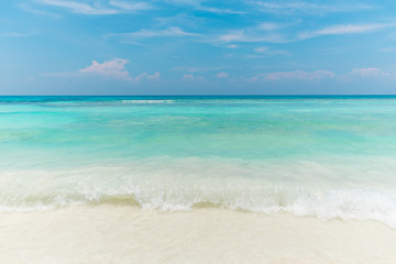 Tropical beach Sea Sand sky and summer day