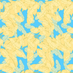 seamless pattern  with bird feather.  illustration