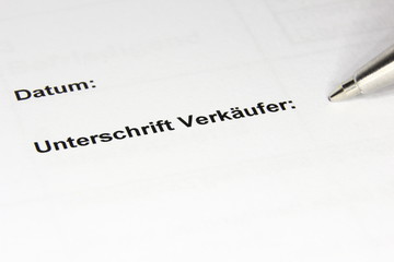 Fototapeta premium Unterschrift
