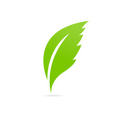 Eco icon green leaf.