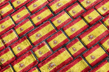 Spain Flag Urban Grunge Pattern