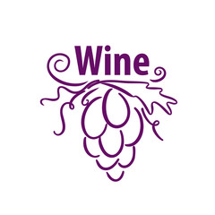bunch of grapes for wine logo