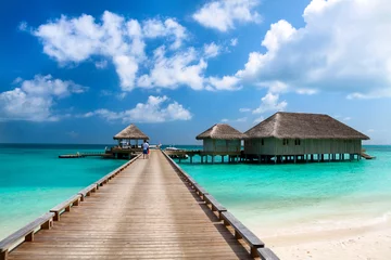 Fotobehang Maldives resort © smilingsunray