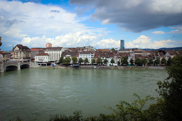 Obraz premium Rhine river in Basel, Switzerland
