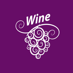 bunch of grapes for wine logo