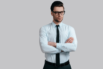 Confident in his style. 