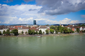 Rhine river in Basel, Switzerland