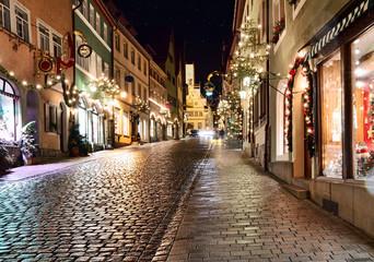 Fototapeta na wymiar Rothenburg ob der Tauber at night