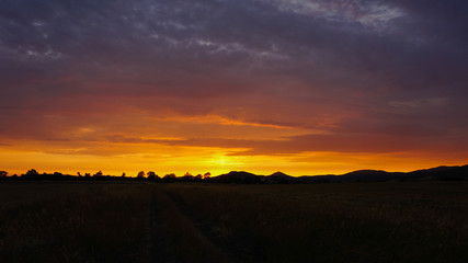 Magnificent sunset outdoor