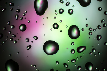 Water drops on glass