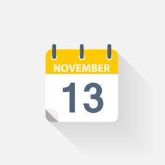 13 november calendar icon