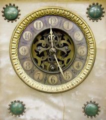 Ornate Vintage Close Up of  Clock Face