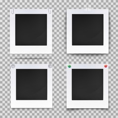 Retro photography square empty frames