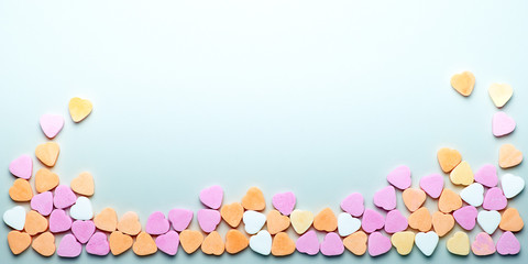 Love background with hearts