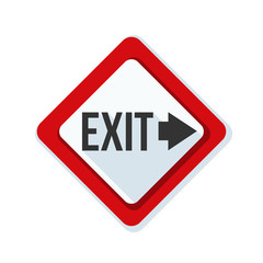 Exit Right Arrow sign illustration