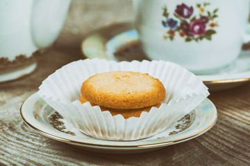 Tea with Danish butter cookies