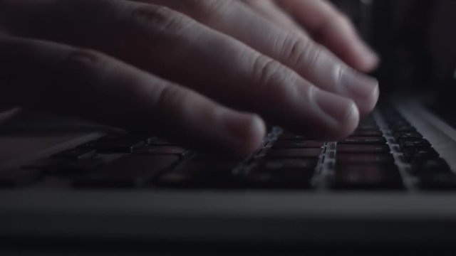 Computer hand typing