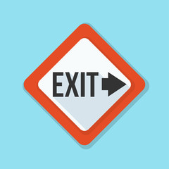 Exit Right Arrow sign illustration