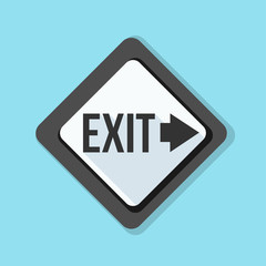 Exit Right Arrow sign illustration