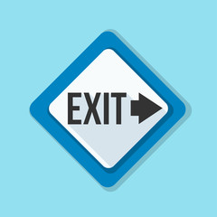 Exit Right Arrow sign illustration