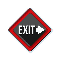 Exit Right Arrow sign illustration