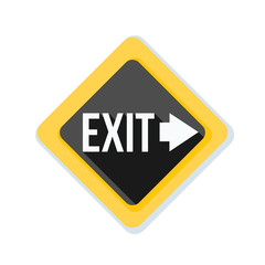 Exit Right Arrow sign illustration