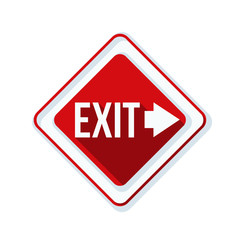 Exit Right Arrow sign illustration