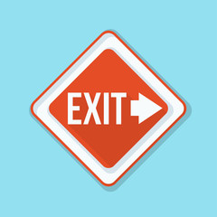 Exit Right Arrow sign illustration