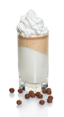 vanilla chocolate dessert in a glass