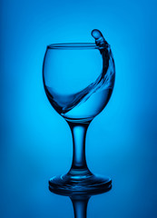 Wave in glass goblet