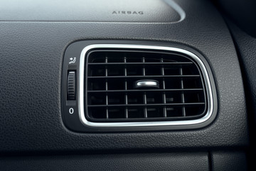Car air conditioning. The air flow inside the car. Detail interi
