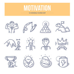 Motivation Doodle Icons © Rassco