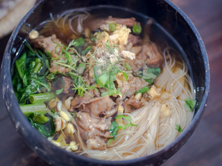 Rice noodle soup with Stewed pork.