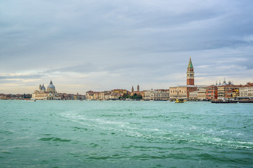 Naklejka premium view of Venice waterfront, Piazza San Marco and The Doge's Palace, Venice, Italy, Europe