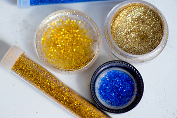 sequins in tubes makeup