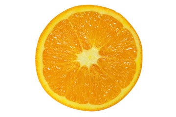 Orange slice isolated on white background