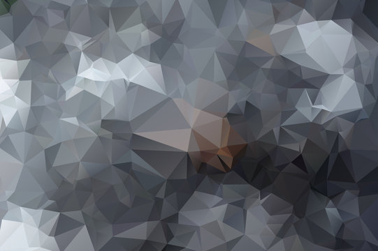 Abstract Colorful Mosaic Pattern Of Geometric Shapes In Vector. Gray Digital Background.
