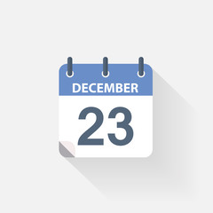 23 december calendar icon