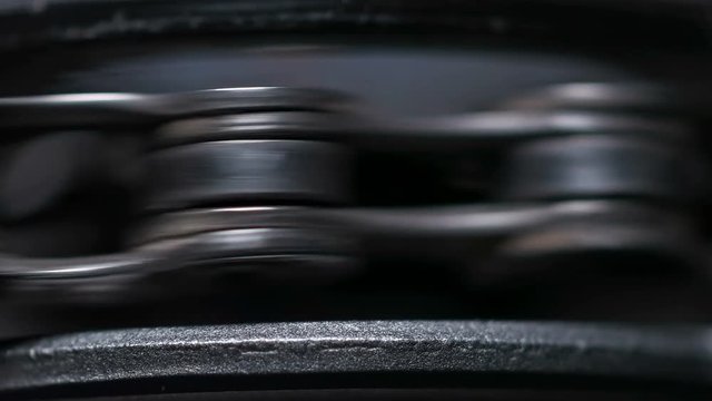 chain from the bike shot in the macro lens